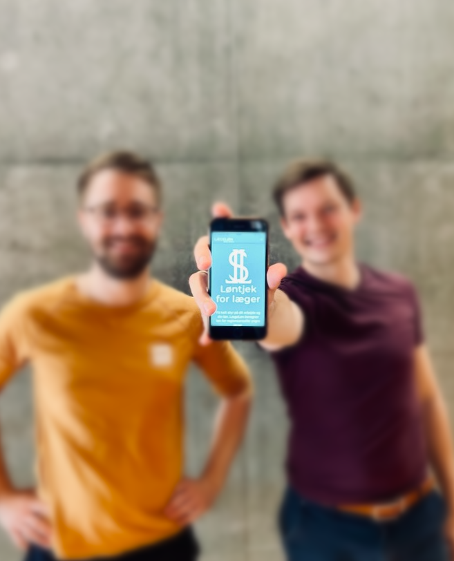 Skabere af LægeLøn Mathias Brejnebøl og Mathias Gierløff